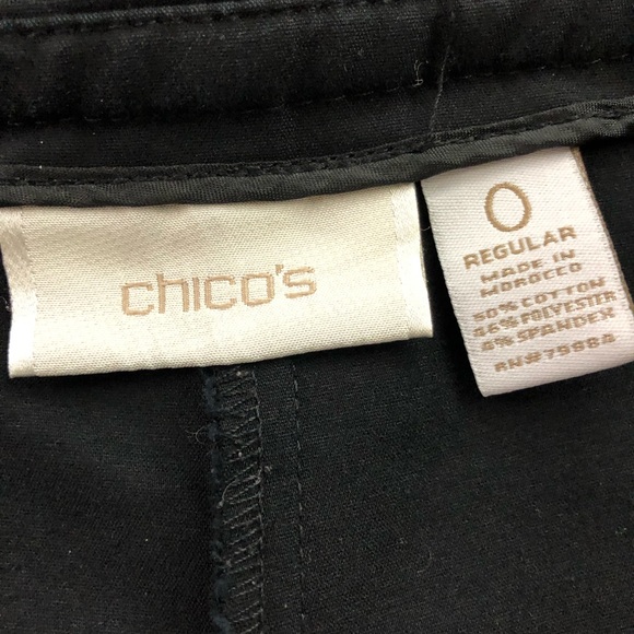 Chico’s Women’s Black Pants 0 - Picture 3 of 6